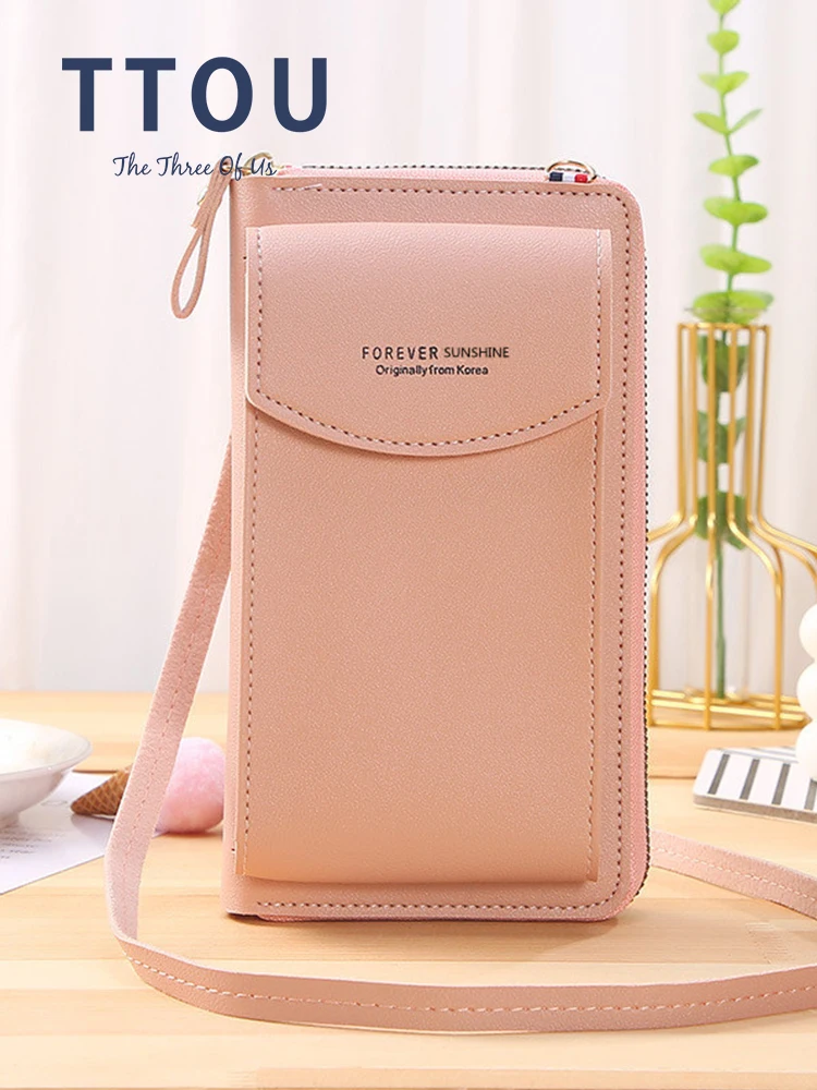 

Women's Wallet Diagonal Multifunctional Mobile Phone Clutch Bag Ladies Purse Long Three-fold Travel Card Holder Passport Cover