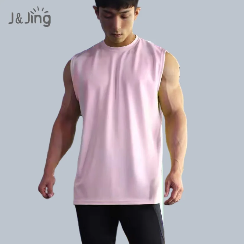 

2022 Summer New Vintage Washed Tank Tops Men Retro Workout Sport 100% Cotton Breathable Vest Quality
