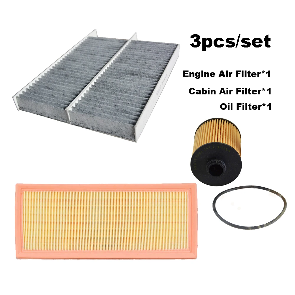 

3 шт./компл. салонный воздушный масляный фильтр для Peugeot 4008 5008 1.6T 1.8T 2021 2022 2023 2024/Citroen Aircross C5 PHEV аксессуары для двигателя