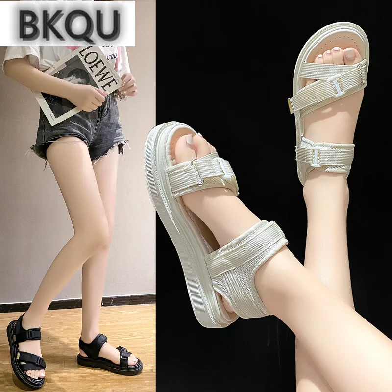 

2022 sandals women's summer new trendy sponge cake thick-soled sports sandals women's fashion open toe beach shoes women