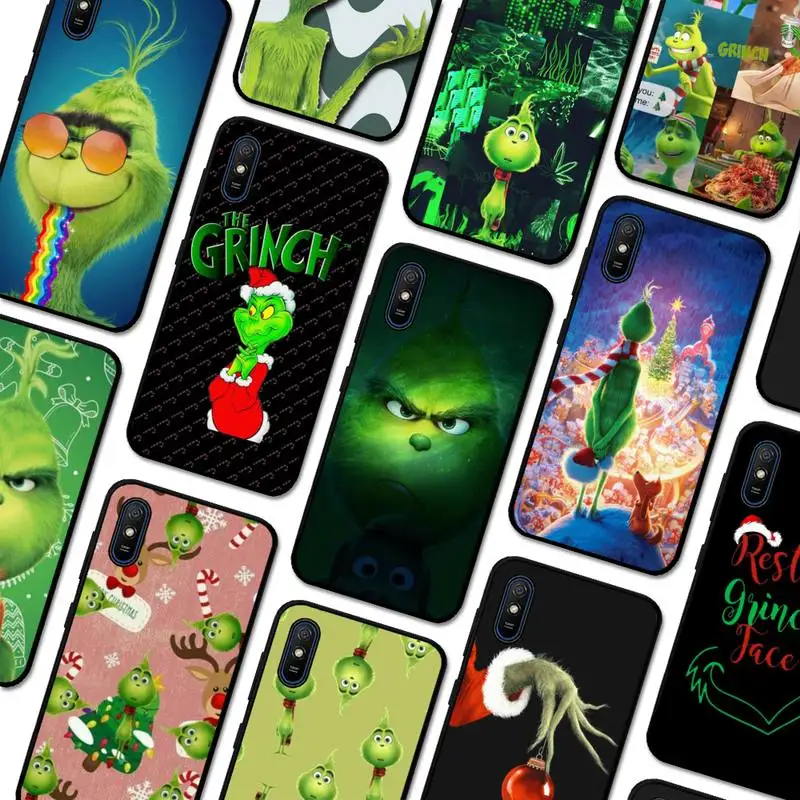 

Christmas green monster Phone Case for Redmi 5 6 7 8 9 A 5plus K20 4X S2 GO 6 K30 pro coque