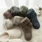 Кавайные носки толстые однотонные носки мериносовая шерсть носки с изображением кролика против холодного снега россия зимние теплые смешные счастливые мужские женские носки