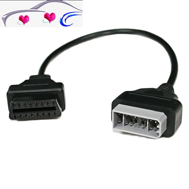 

14PIN OBD2 40cm OBD Cable For Nisan 14 Pin Male To 16 Pin Female OBD2 OBDII Diagnostic Tool Adapter Extension Connector Cable