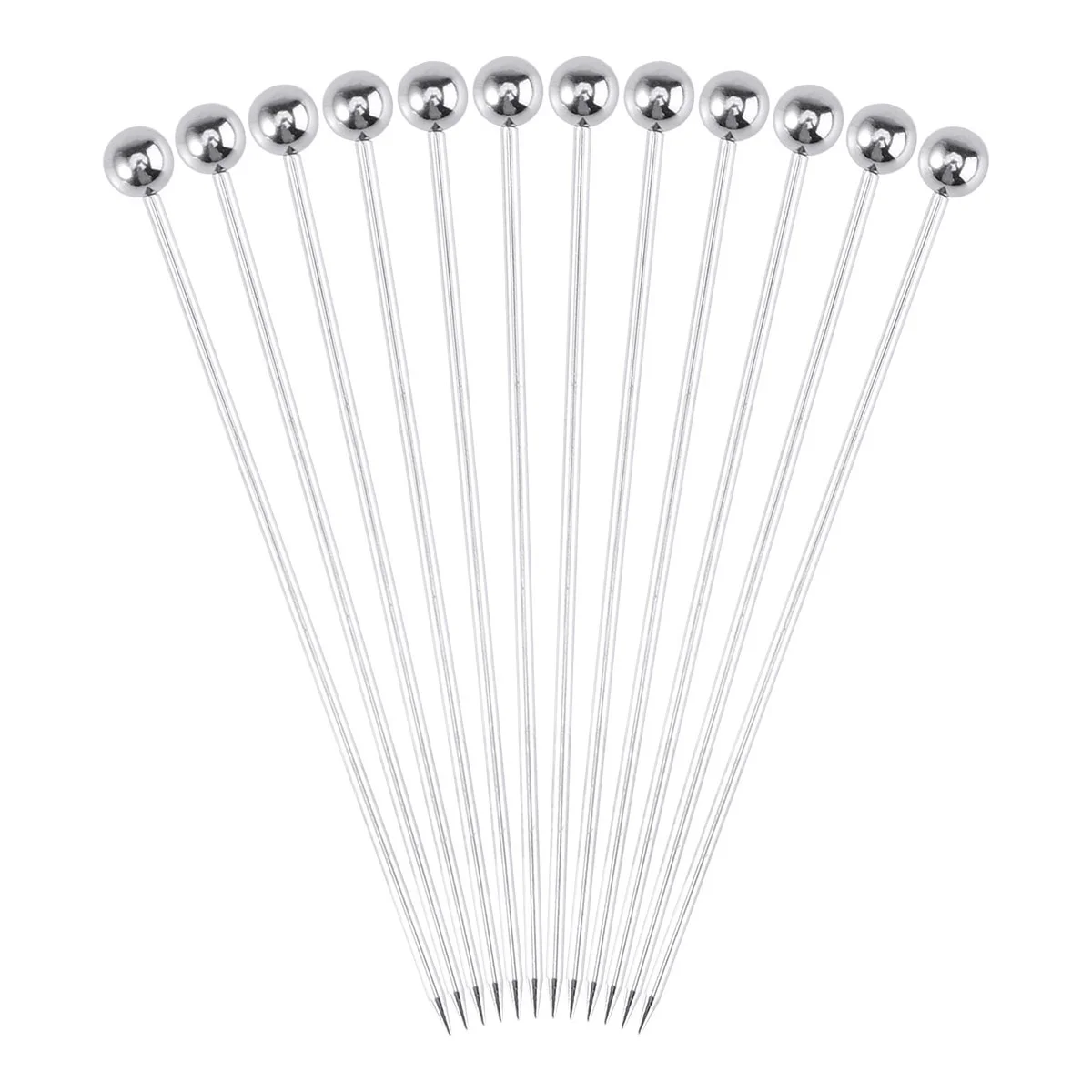 

24pcs Cocktail Picks Stainless Steel Fruit Sticks Reusable Party Picks Martini Picks Toothpicks for Party Supplies Skewers