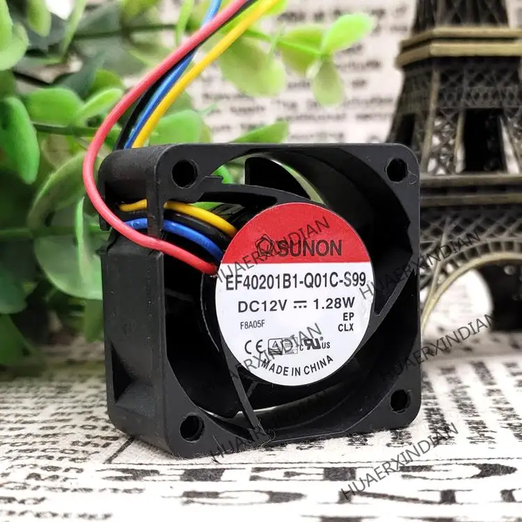 Новый/EF40201B1-Q01C-S99 4020 DC12V 1 28 W 4 комплект охлаждающих вентиляторов