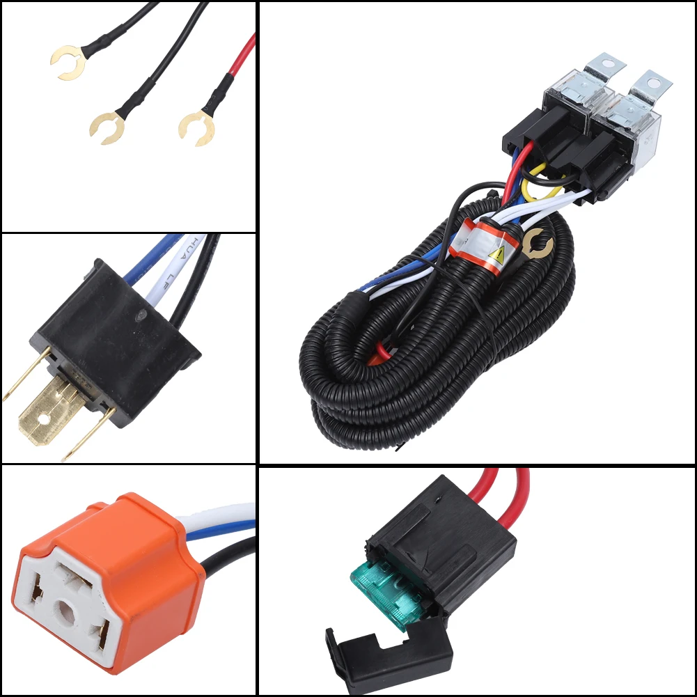 Жгут проводов для передних фар H4 100 А 140 Вт/Вт