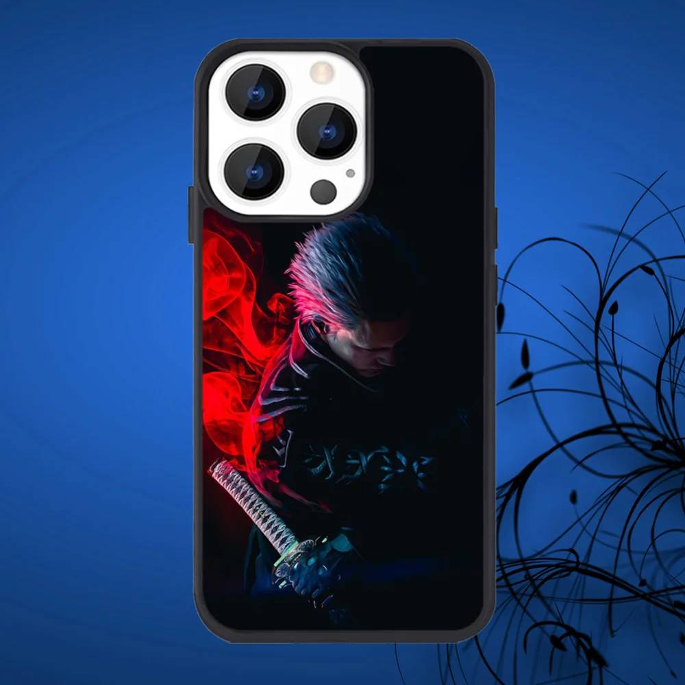 D-DMC 5 Dante Vergil Phone Case For iPhone 16 15 14 13 12 11 Plus Pro Max Mini Magsafe Magnetic Wireless Charging