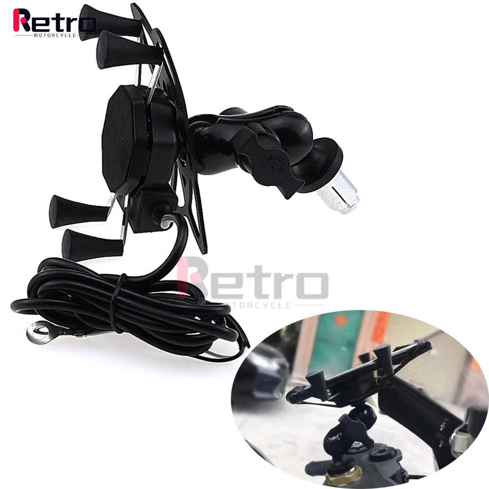 

Зарядное устройство USB, держатель телефона для HONDA CBR250R 2010-2015 CBR300R 2014-2017, аксессуары для мотоциклов, кронштейн для GPS-навигации телефона