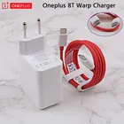 Оригинальное зарядное устройство OnePlus 8 T Warp Charge 65, белое зарядное устройство стандарта ЕС и США, кабель Type C-Type C 65 Вт One Plus 9 8 T 8 pro 7T