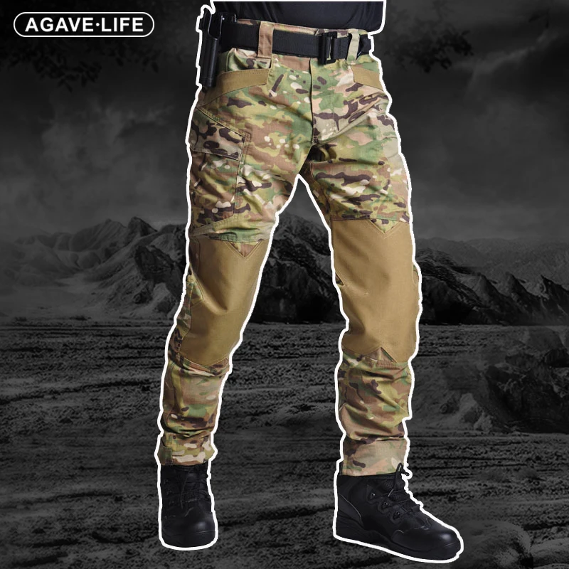 

Военные камуфляжные тактические брюки мужские уличные охотничьи армейские спецназ износостойкие Свободные Комбинезоны мужские боевые брюки с несколькими карманами