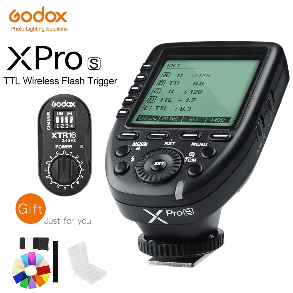 

В наличии Godox Xpro-S XPros TTL беспроводной триггер вспышки 1/8000s + XTR-16 для камеры Sony DE300 DE400 E250 E300