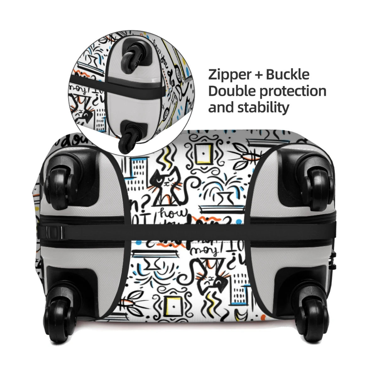 Personality Luggage Covers Travel Accessories Travel Fabric Protects Luggage From Dust And Scratches Suitable for 18-32inch