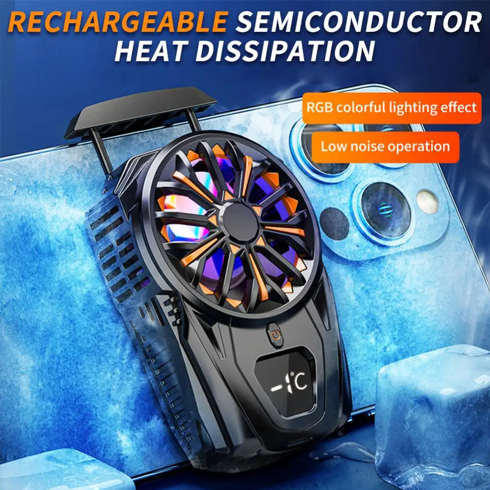 

SL02 Portable Mobile Phone Radiator Phone Cooling Fan Case For PUGB Phone Cooler Phone Cooling Fan Case Mobile Phone Cooler