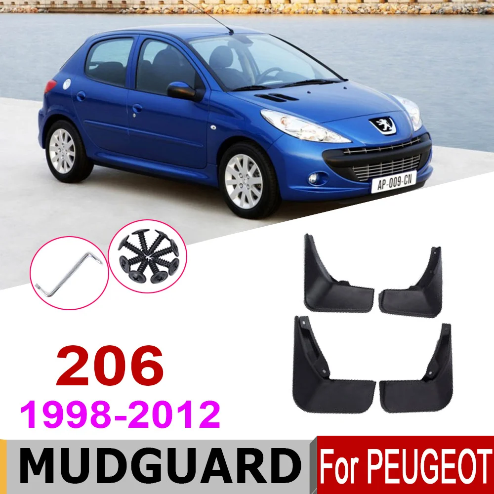 

Mud Flaps For Peugeot 206 1998-2012 Car Fender Mudflaps Mud Splash Guards Mudguards Accessories 2012 2008 2005 2003 2001 1998