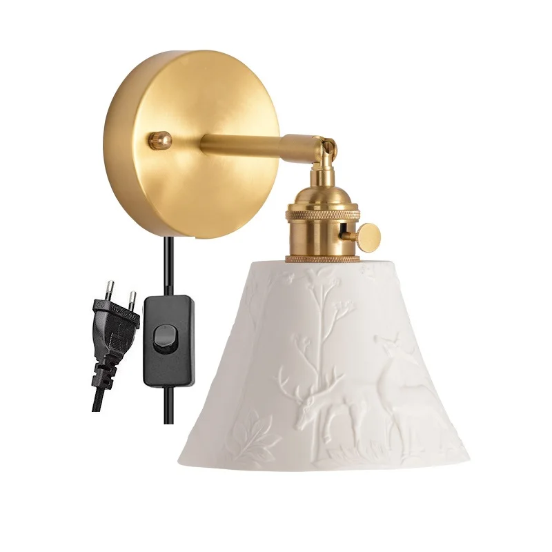 

Настенный светильник IWHD керамический скандинавский с оленем