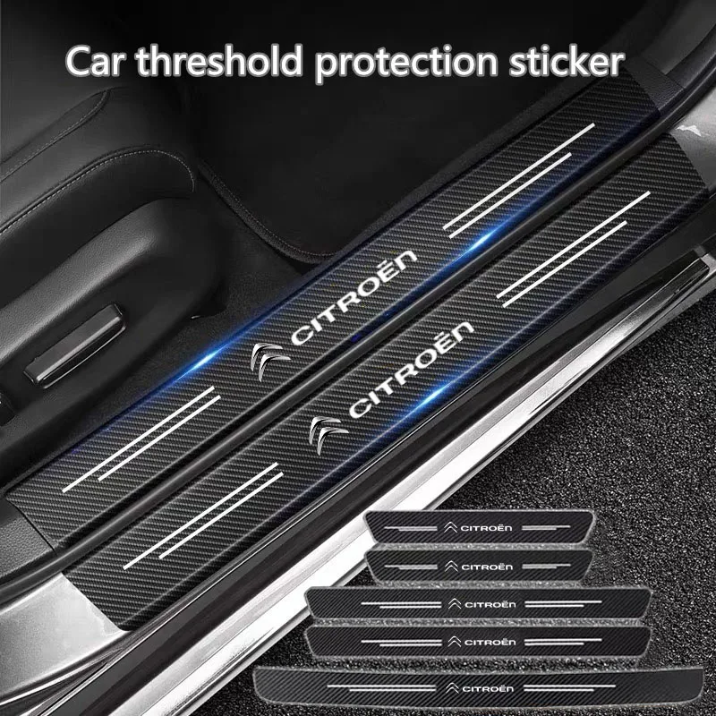 

Carbon Fiber Car Sticker Car Door Trunk Protective Decal For Citroen C4 C3 C5 C1 C2 C8 Berlingo Picasso Saxo Jumpy C-Elysee