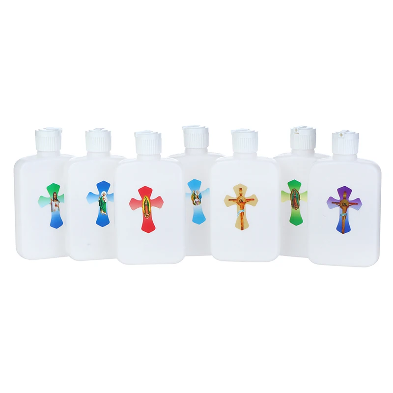 

Catholic Religious Easter Holy Water Bottle Jesus Cross Blessed Virgin Mary Church Utensils Christ