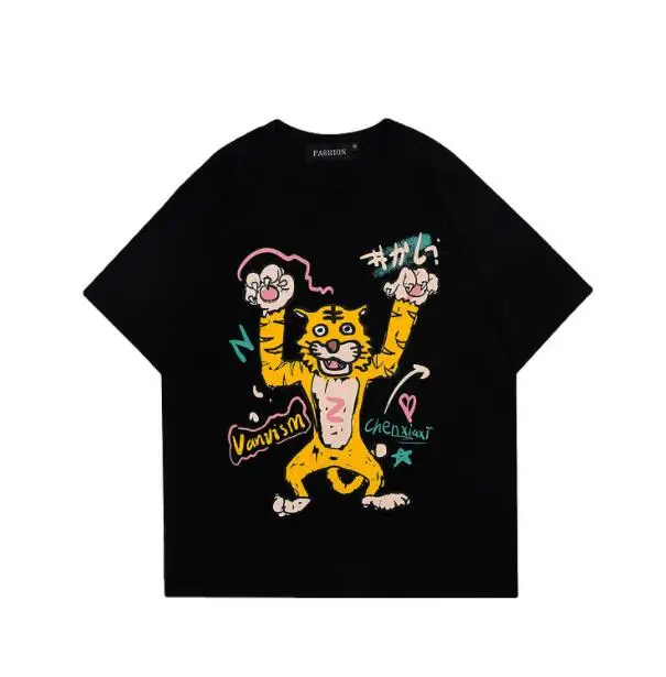 

New Summer Men's Short-Sleeved Animal Picture Round-collar Slim T-Shirt ABD118