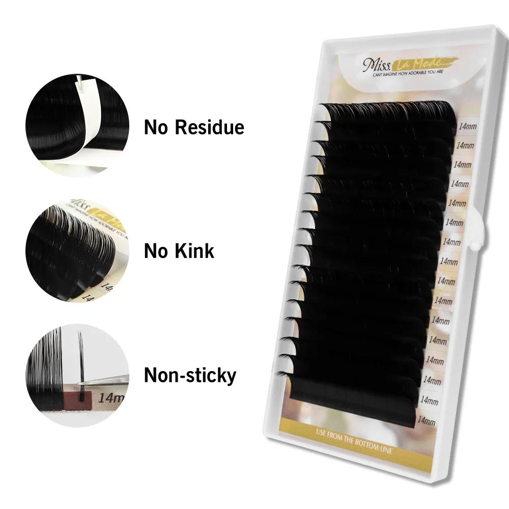Miss Lamode super soft  all size 1pc/lot BCD Curl mink eyelashes extension professional individuals eyelashes extensions wimper