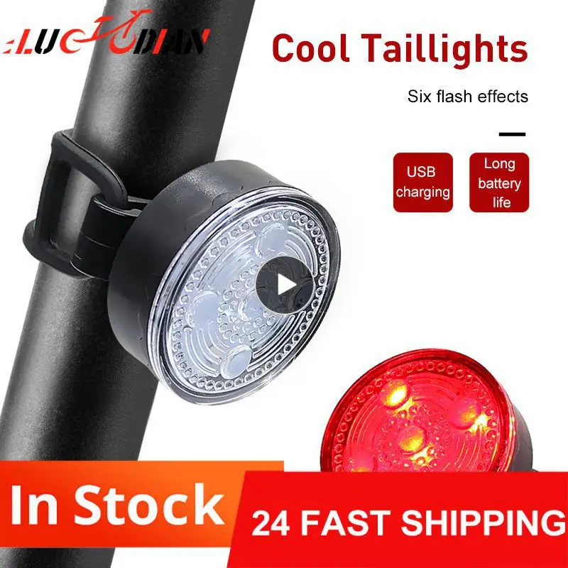 

Mini LED Bicycle Tail Light Usb Chargeable Bike Rear Lights IPX6 Waterproof Safety Warning Cycling Light Helmet Backpack