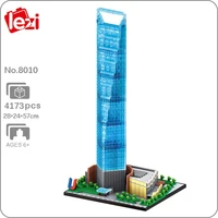 architecture shanghai world financial center tree diy mini diamond blocks bricks building toy for children gift no box