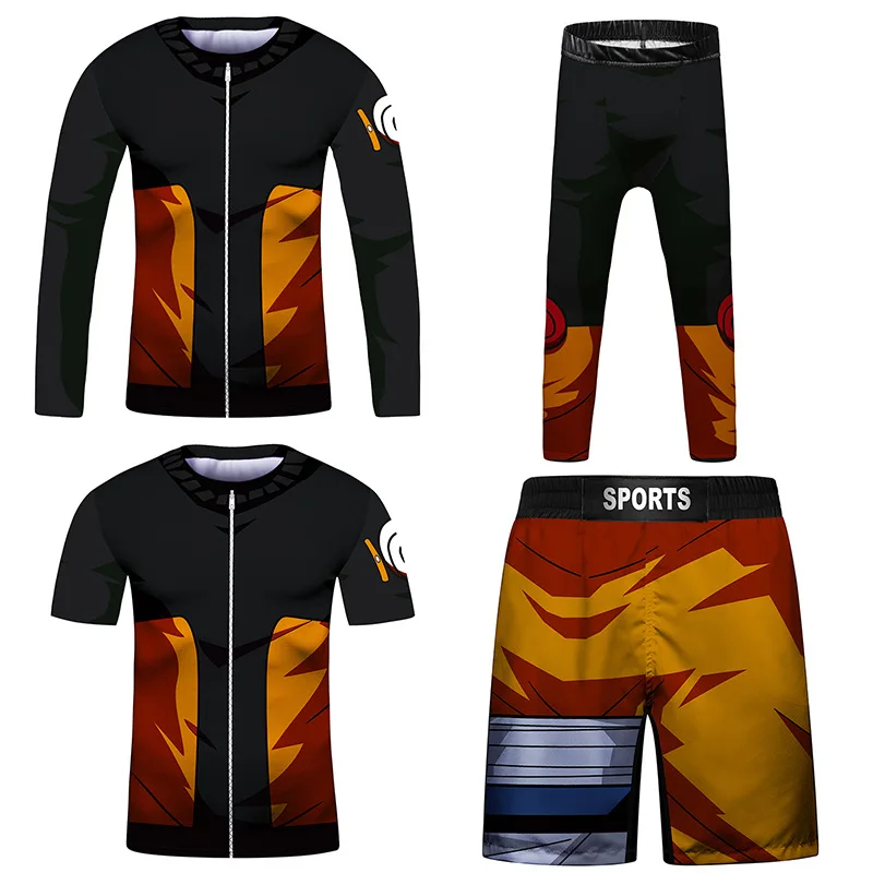 Детский комплект из футболки и брюк для джиу-джитсу Rashguard ММА кикбоксинга детские