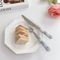 italian designer cutlery set wedding portable breakfast dinner kitchen fork spoons luxury camping breakfast cubiertos cookware