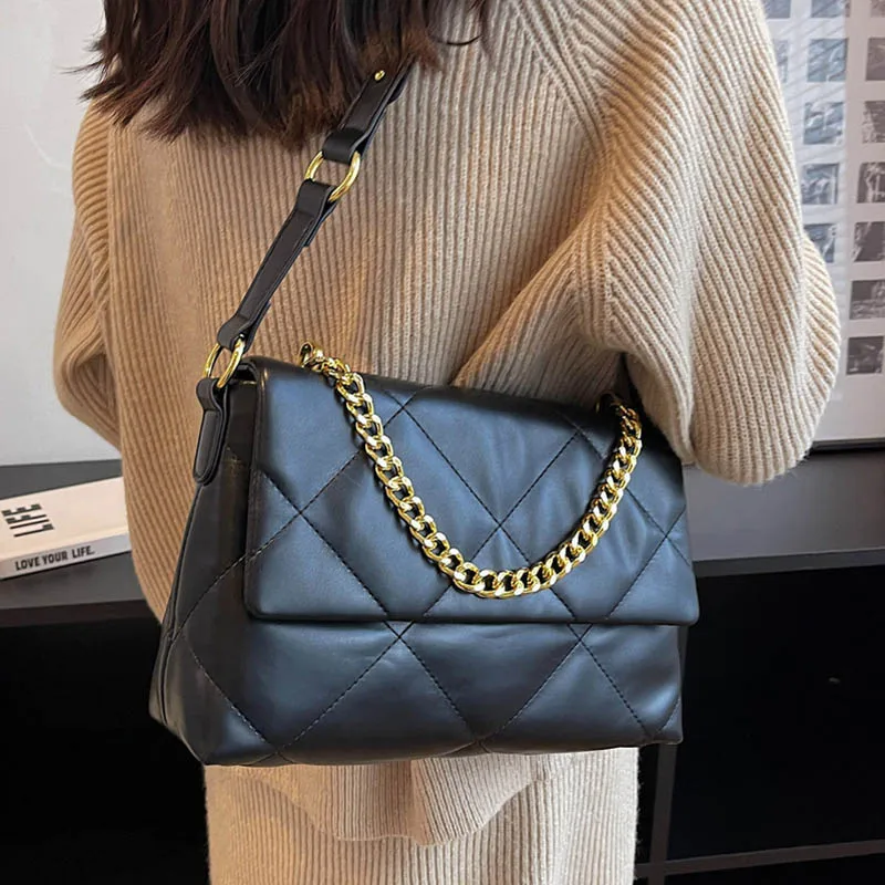 Lady Bags Shoulder Bag for Women 2023 New Women's Bags Chain Messenger Bag Underarm Small Square Bag Ring Tote Bag