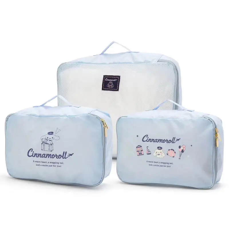 

Cute Luggage Travel Packing Bags Storage Bag Cinnamoroll Babycinnamoroll Travel Buggy Bag Clothes Organizer Bag Suit 3 Set