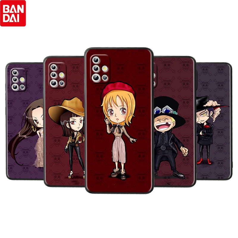 

Cute ONE PIECE Skull For Samsung Galaxy A72 A71 A52 A51 A73 A53 A32 A12 A21S 5G Silicone Soft Black Phone Case Funda Coque Cover
