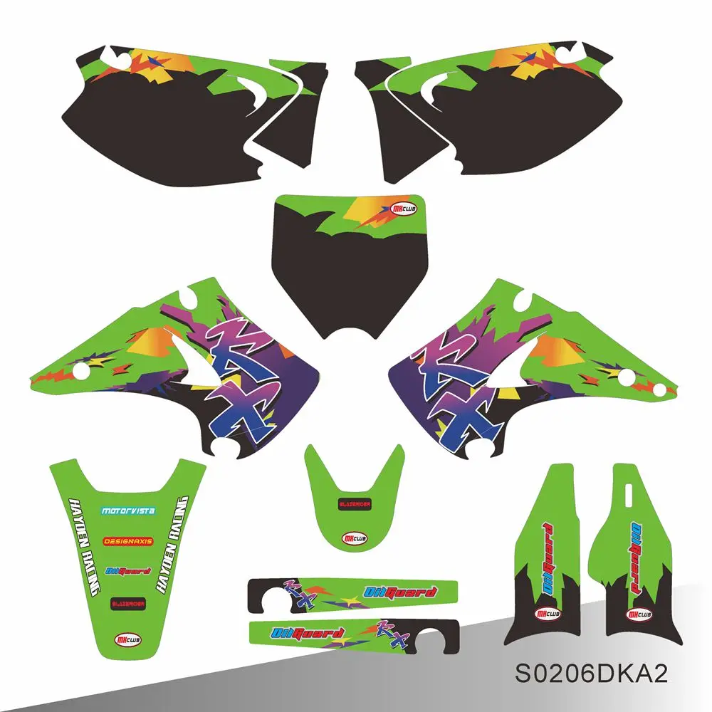 Для Kawasaki KX125 KX250 KX 125 250 2003 2004 2005 2006 2007 2008 2009 2010 2011 2012 2013 Графічні наклейки Наклейки