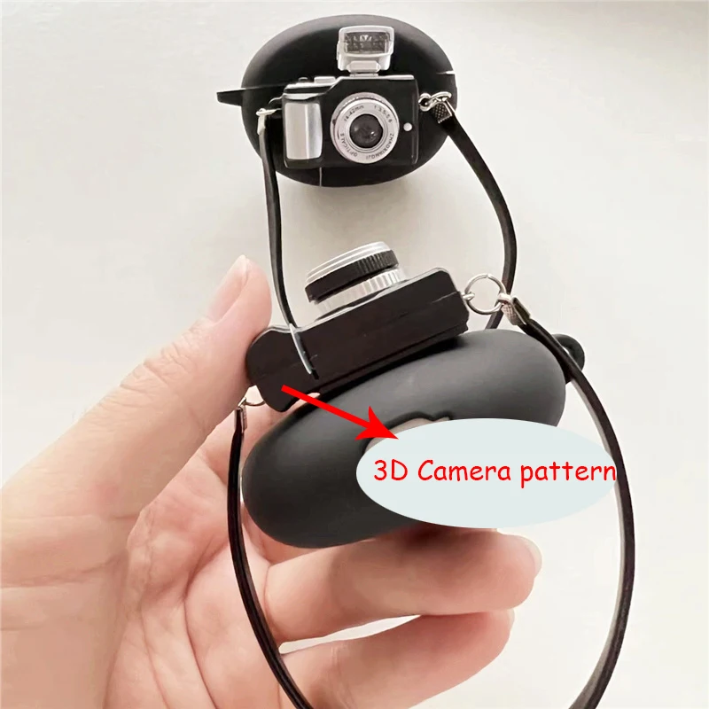 Силиконовый защитный чехол для наушников с рисунком камеры