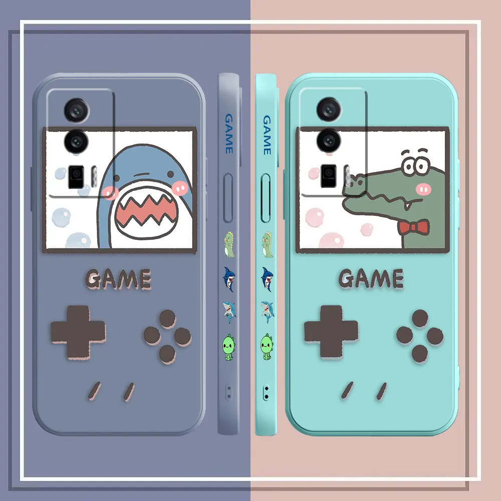 Case For Redmi K60E K60 K50 K40S K40 K30 K20 12C 10C 9A 9 8 10X 10A 10 Pro 4G 5G Gaming Case Fundas Game Cartoon Shark Dinosaur