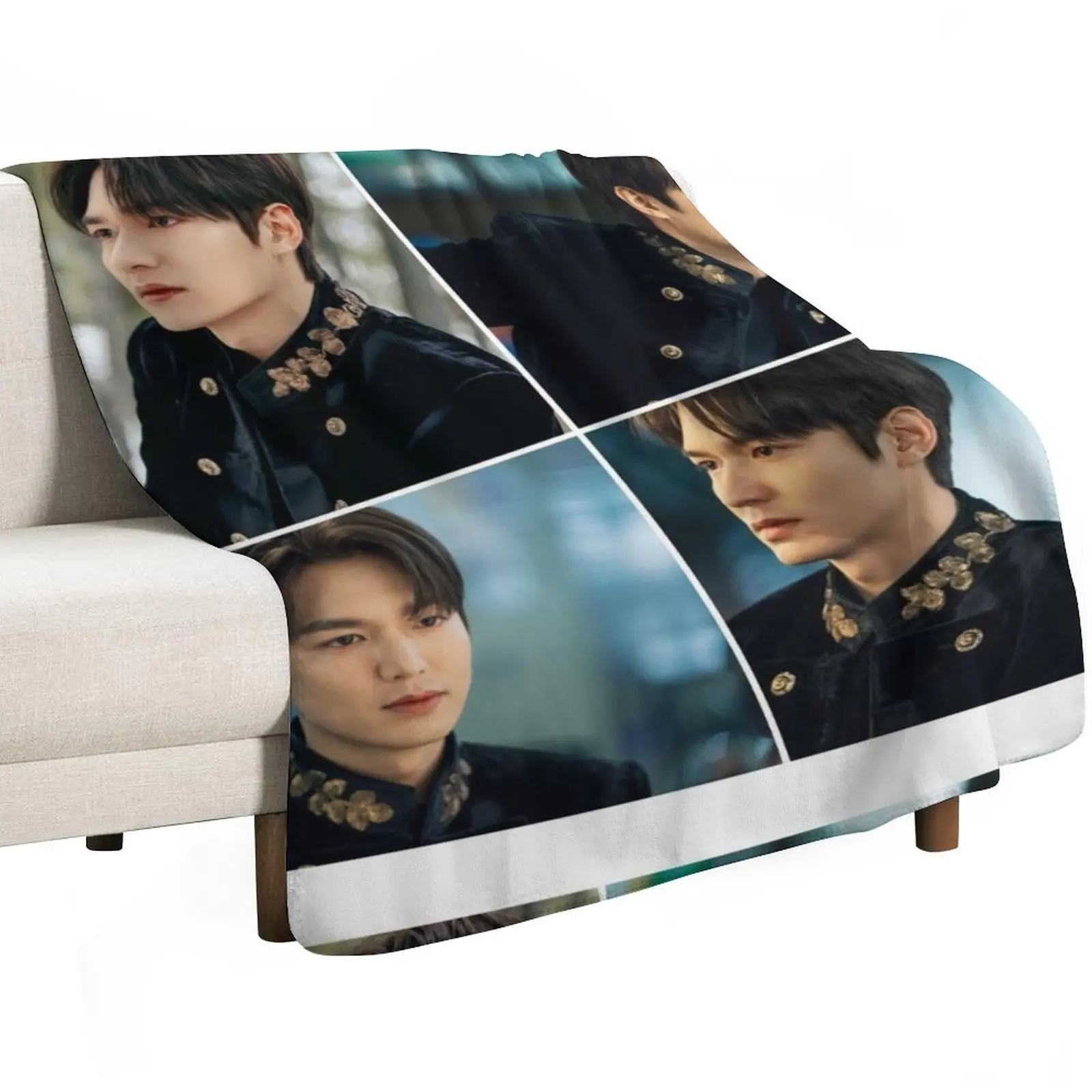 Фото Плед Lee Min Ho The King Handsome Collage, уютное теплое одеяло для декора спальни №2