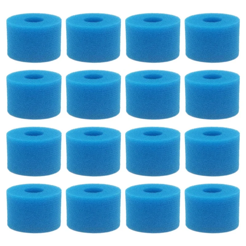 

16Pc For Intex Pure Spa Reusable Washable Foam Hot Tub Filter Cartridge S1 Type