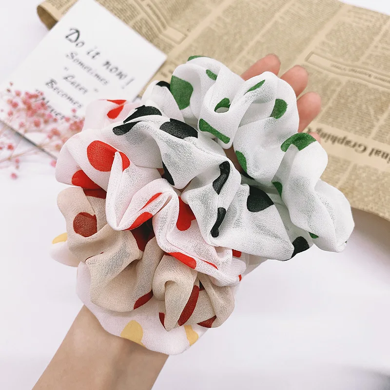 

Sweetness Hair Tie Love Large Intestine Candy Color Hair Ties Woman Small Freshness Rubber Bands Accessories Girls Band For Loop