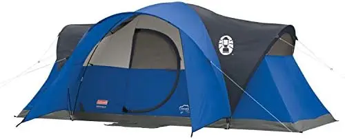 

Camping Tent, 6/8 Person Family Tent with Included Rainfly, Carry Bag, and Spacious Interior, Fits Multiple Queen Airbeds and Se
