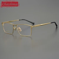men titanium optical frame prescription crystal gafas high quality gentlemen eyewear for blue ray block progressive lenses