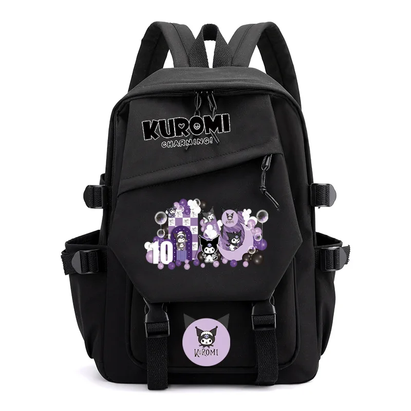 

Hot Sanrio Kuromi School Bags College Style Backpacks Student High Capacity Schoolbag Luxury Design 2k Women Cute Shoulder Bag