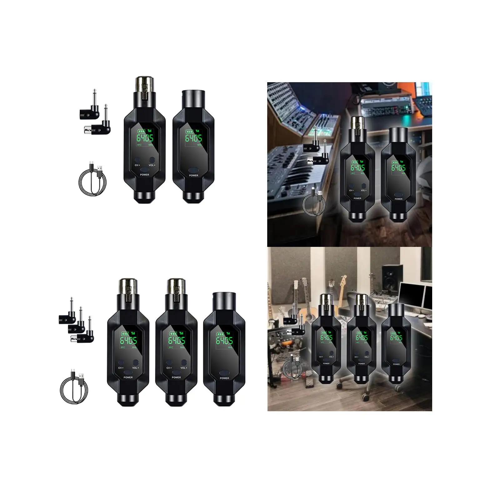 Беспроводная микрофонная система 110 дБ гитарный передатчик и приемник для