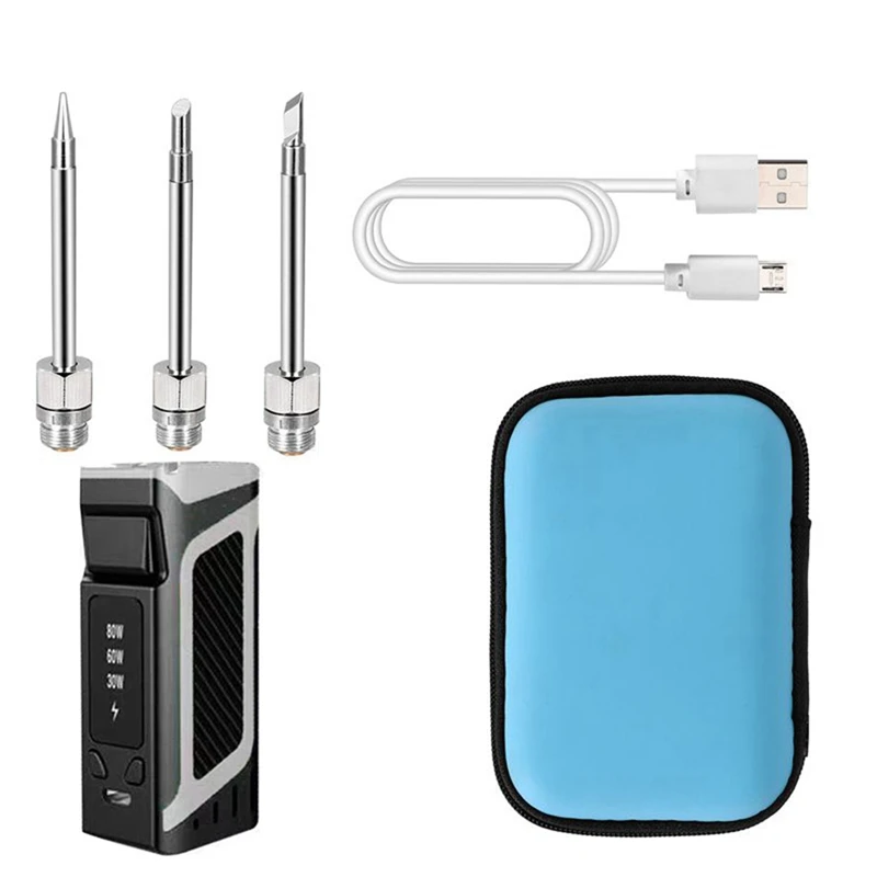 

30-80W Battery Soldering Iron USB Charging Soldering Iron 510 Port Portable Wireless Charging Soldering Iron
