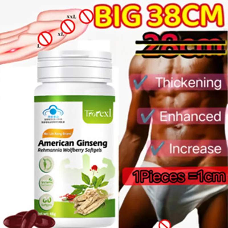 

Ginseng Capsule for Men Improve Energy, Performance, Fatigue Resistance and Endurance Supplement Thickening Physical Strength
