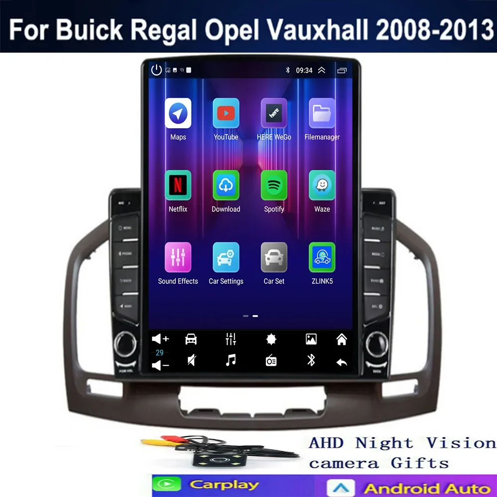 Фото Автомобильный радиоприемник Carplay Android 14 для Opel Insignia 2008-2012 для Buick Regal 2009-2013, навигация, GPS, стерео, 4G, Wi-Fi, без 2din DVD №3
