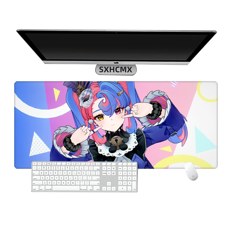 Фото Mouse Pad Wuthering Waves Gamer ROCCIA Kawaii Anime Office Grande Desk Pad Pc Gaming Accessories Stitch Edge Rubber Keyboard Mat №2