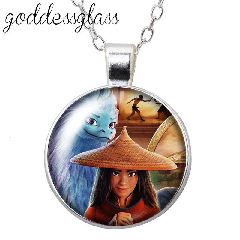 Ожерелье с подвеской из серебра и стекла изображением дракона Sisu - купить по