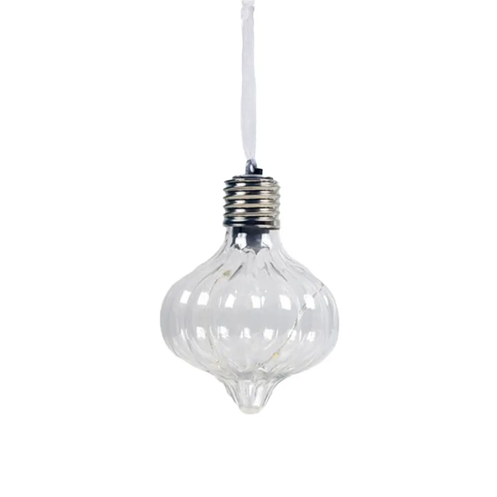 

Christmas Decorations Simulation bulb Christmas tree lighting pendant PET Shaped Filament Christmas Ball Hanging On Xmas Tree