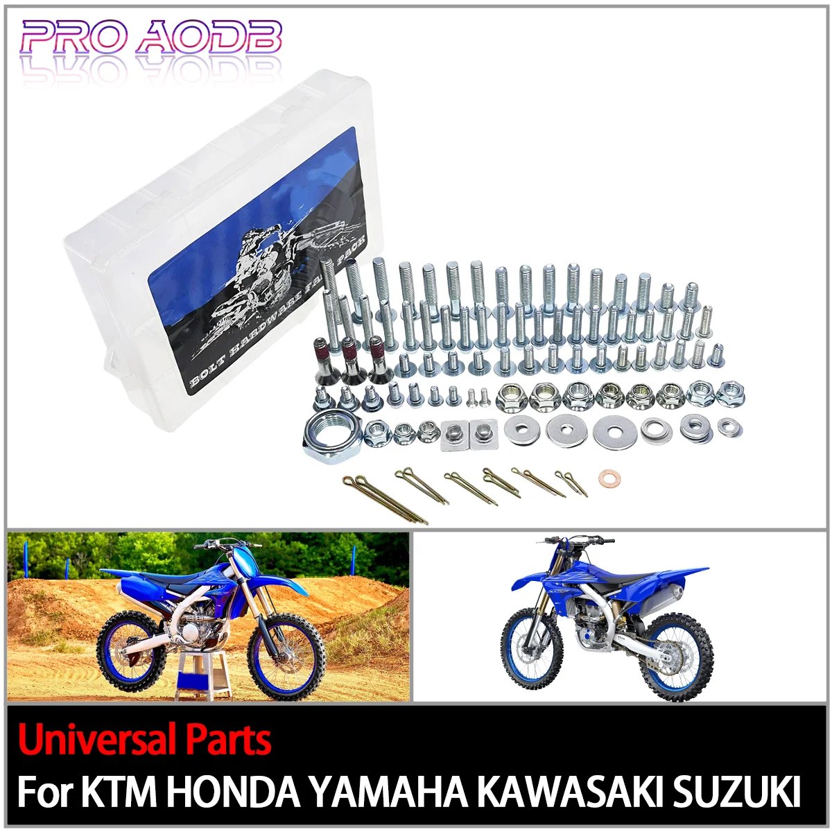 Фото Винт для мотокросса, комплект крепежных болтов из пластика для Yamaha YZ65 YZ85 YZ125 YZ250 HONDA CR CRF 125 250 450 Dirt Bike №1