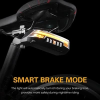 bike rear lamp smart remote control bicycle turning signal light wireless led warning taillight easy installation parts personal
