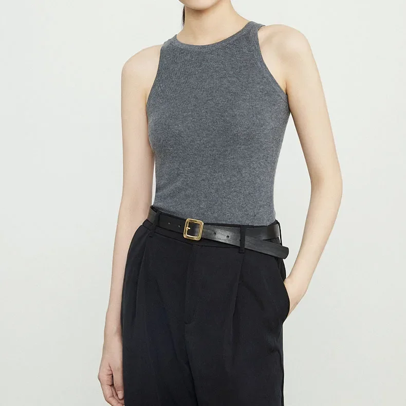 Жилет-танк с обычным вдохновением внутренний базовый слой вязаный повседневный