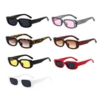 Солнцезащитные очки женские прямоугольные, винтажные модные уличные квадратные солнечные очки с леопардовым рисунком, чёрные, лето